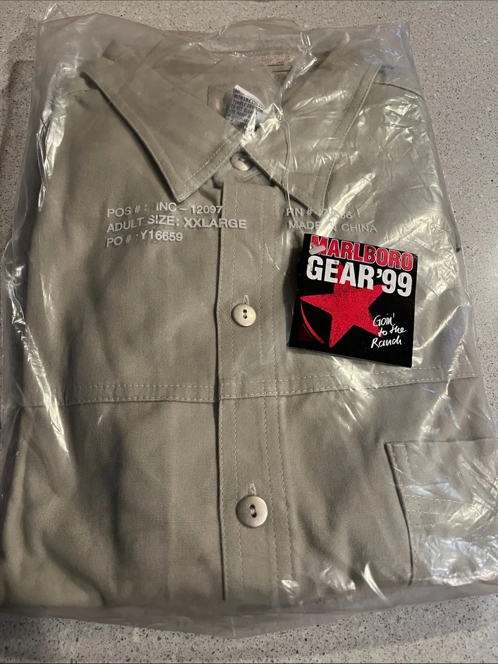 Marlboro Lightweight Shirt Jacket in Light Tan